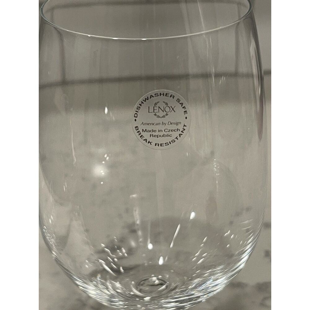LENOX TUSCANY WHITE WINE GLASS 21 OZ SET OF 2 NON-LEAD CRYSTAL 9 1/2 Inches Tall - Picture 3 of 7